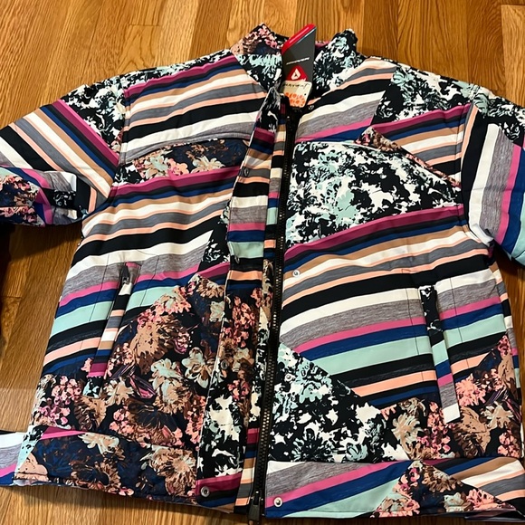 Free People Movement Bunny Slope Floral Puffer Jacket Size Large NWT - Picture 10 of 17